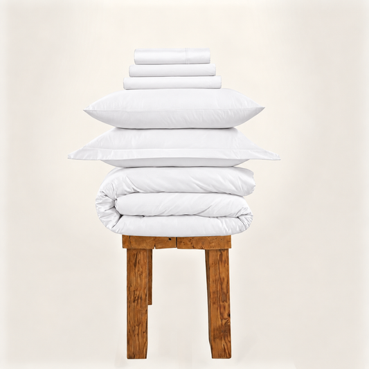 800 Thread Count Egyptian Cotton Grand Splendour Sateen Bedding Set - Brilliant White