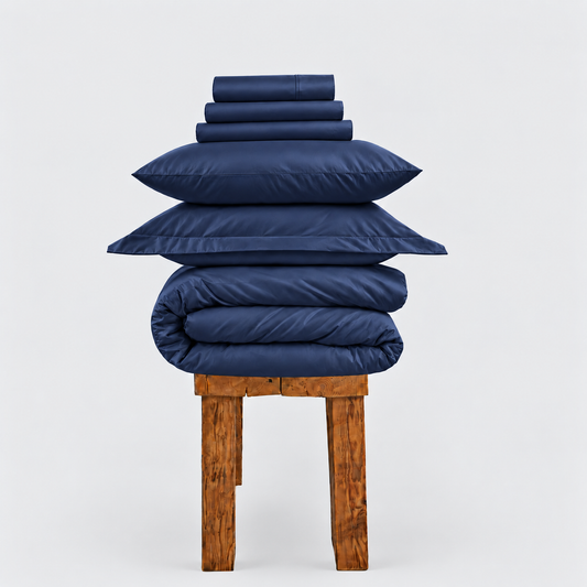 800 Thread Count Egyptian Cotton Grand Splendour Sateen Bedding Set - Estate Navy