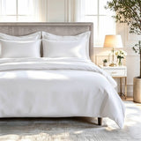 Percale Grand Splendour 100% Long Staple Cotton Duvet Cover - Brilliant White