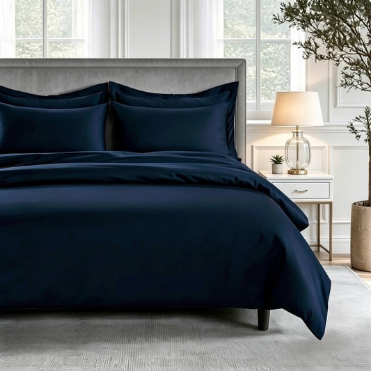 800 Thread Count Egyptian Cotton Grand Splendour Sateen Bedding Set - Estate Navy