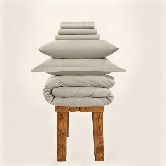 800 Thread Count Egyptian Cotton Grand Splendour Sateen Bedding Set - Oak