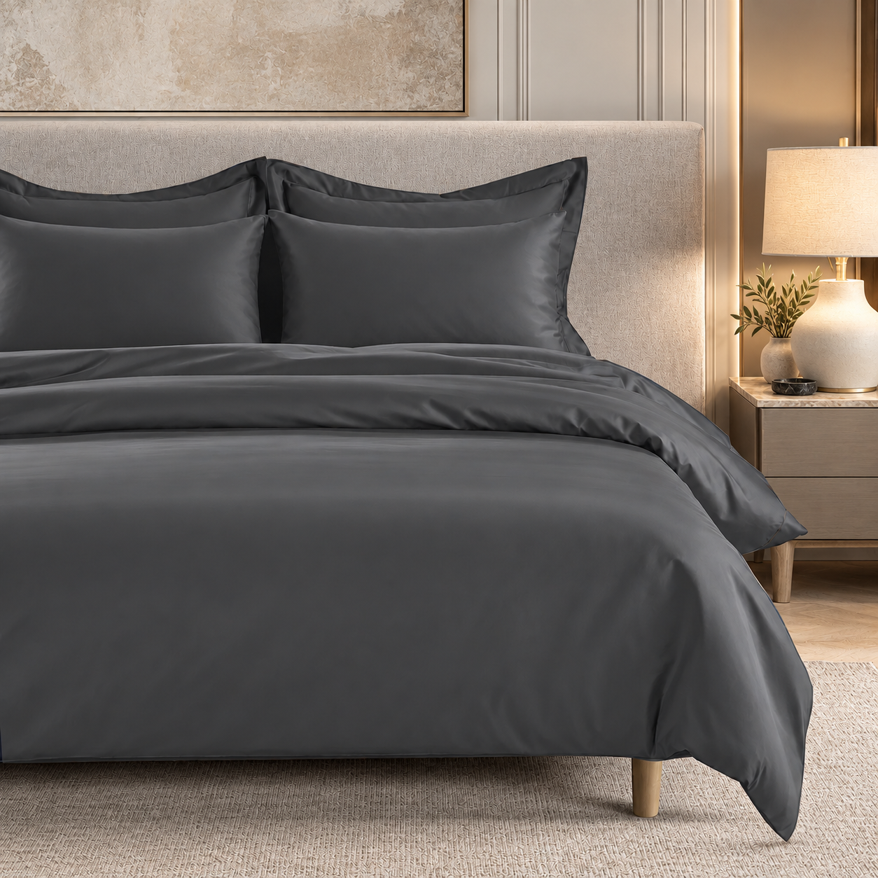 Graphite Grey 800 TC Duvet Cover
