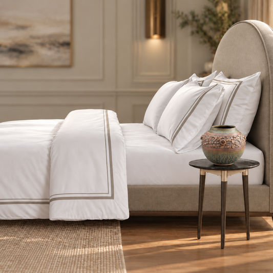 800 Thread Count Egyptian Cotton Royalton Lux Buttery Smooth Duvet Cover - Mink