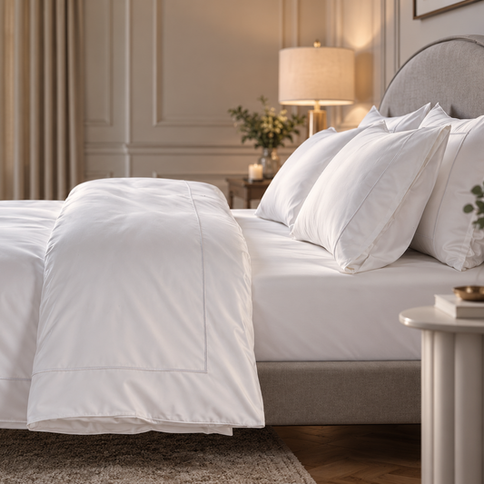 800 Thread Count Egyptian Cotton Cedarhurst Lux Buttery Smooth Duvet Cover - Brilliant White