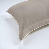800 Thread Count Egyptian Cotton Duke of Bliss LUXE Bedding Set - Simply Taupe with White Accent