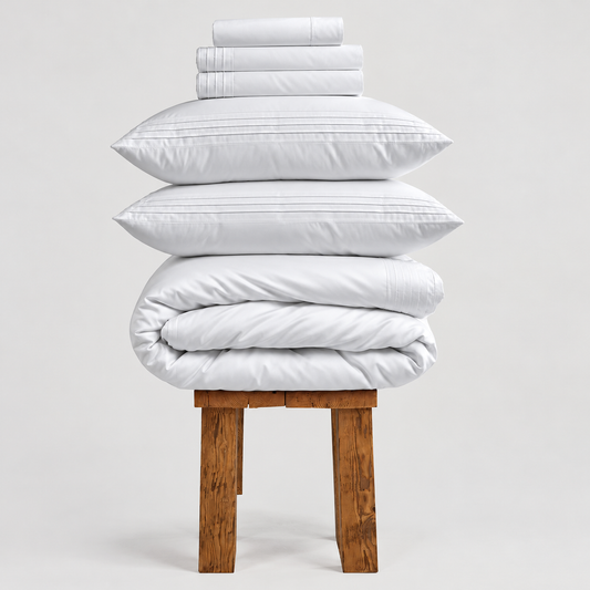 800 Thread Count Egyptian Cotton Regalwood LUXE Bedding Set - White