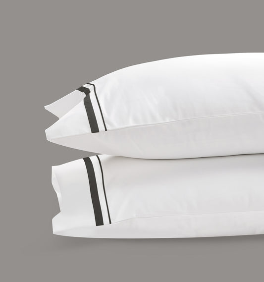 800 Thread Count Pair (2 Pillowcases) of Egyptian Cotton Royalton Lux Buttery Smooth Pillowcases - Jet Black