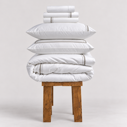800 Thread Count Egyptian Cotton Royalton LUXE Bedding Set - Silver Dove Grey