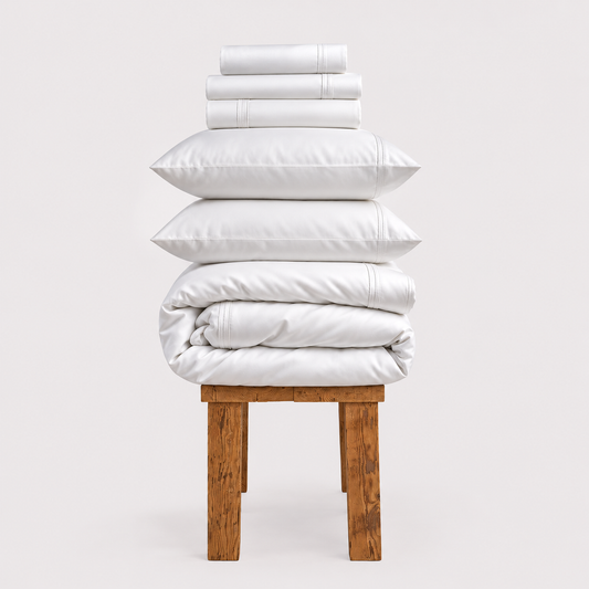 800 Thread Count Egyptian Cotton Royalton LUXE Bedding Set - Brilliant White