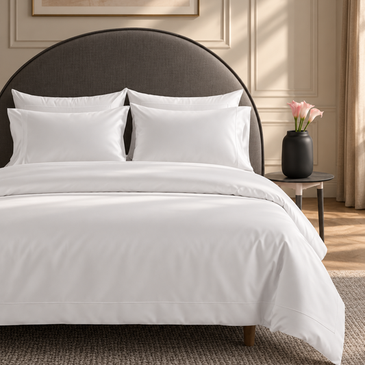 800 Thread Count Egyptian Cotton Cedarhurst Lux Buttery Smooth Duvet Cover - Brilliant White