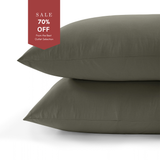 800 Thread Count Egyptian Cotton Pair (2 Pillowcases) of Grand Splendour Sateen Pillowcases - Sage Green