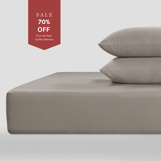 800 Thread Count Egyptian Cotton Grand Splendour Sateen Fitted Sheet - Simply Taupe