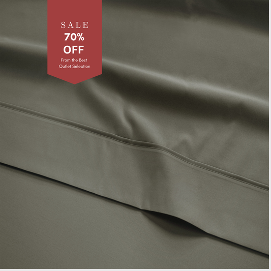 800 Thread Count Egyptian Cotton Grand Splendour Sateen Flat Sheet - Sage Green