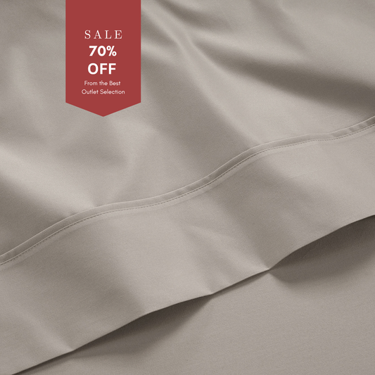 800 Thread Count Egyptian Cotton Grand Splendour Sateen Flat Sheet - Simply Taupe