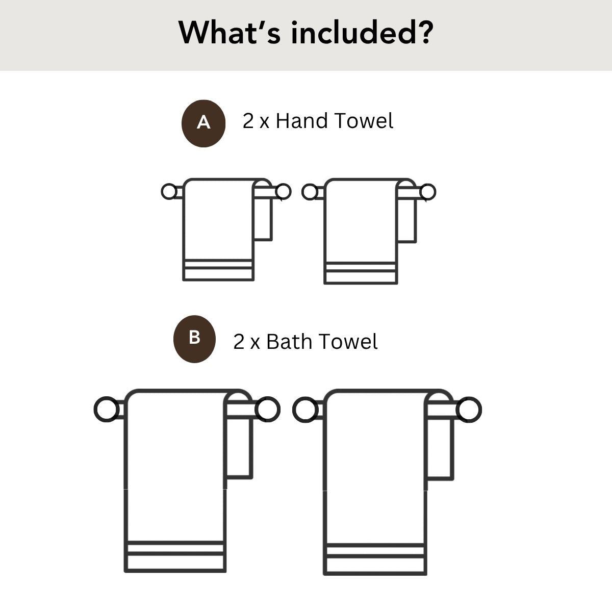 Stratton Waffle Towel Set 500 GSM - Burnt Ash