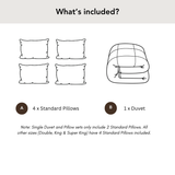 Premium Hungarian Goose Down Duvet and Pillows Set - 10.5 Tog
