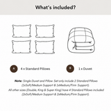 Luxury 10.5 Tog Duck Down Duvet & Pillow Set