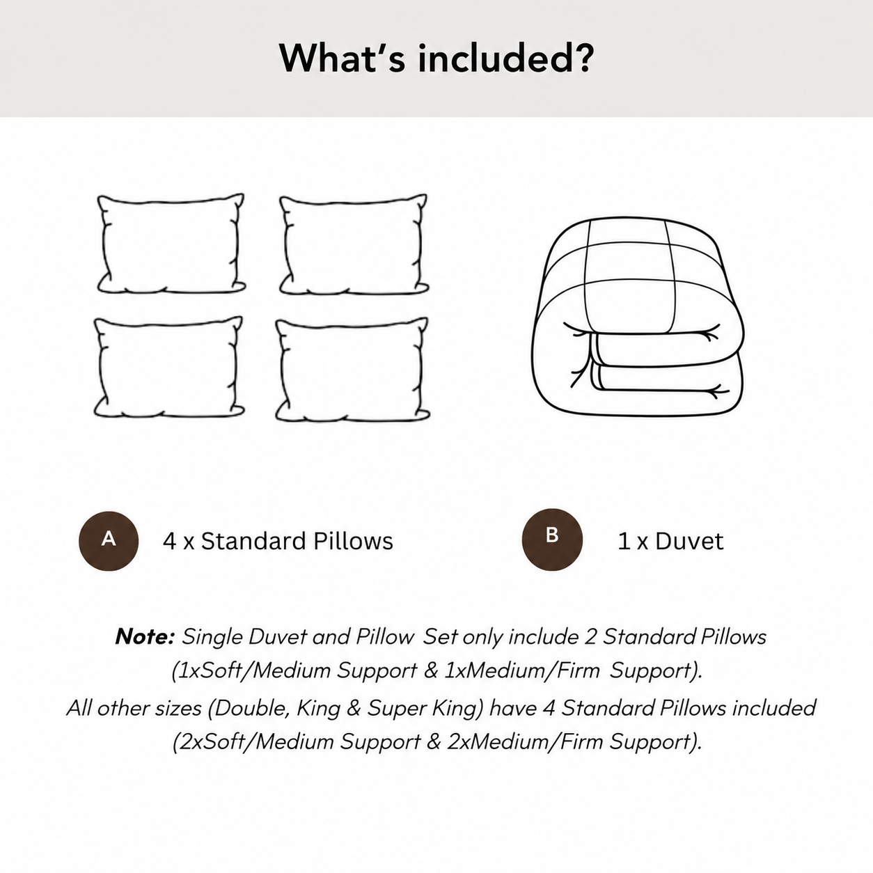 Luxury 10.5 Tog Duck Down Duvet & Pillow Set