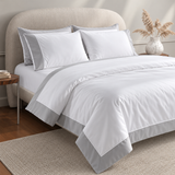 800 Thread Count Egyptian Cotton Windsor Lux Buttery Smooth Duvet Cover - Silver Dove Grey