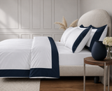 800 Thread Count Egyptian Cotton Windsor Lux Buttery Smooth Duvet Cover - Navy