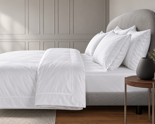 800 Thread Count Egyptian Cotton Windsor LUXE Bedding Set - Brilliant White