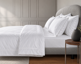 800 Thread Count Egyptian Cotton Windsor Lux Buttery Smooth Duvet Cover - Brilliant White
