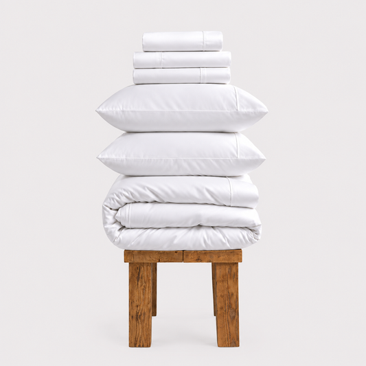 800 Thread Count Egyptian Cotton Windsor LUXE Bedding Set - Brilliant White