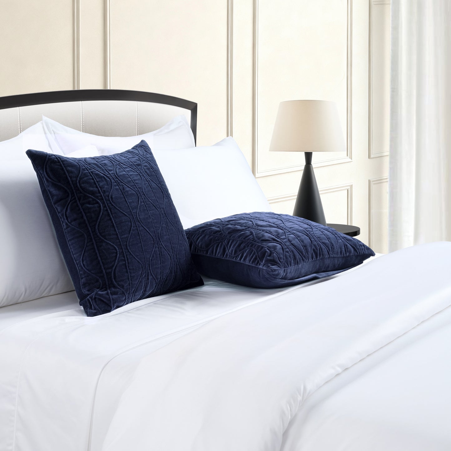Xavier Cushion - 1 Pair Navy (2 Cushions)