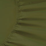 800 Thread Count Egyptian Cotton Grand Splendour Sateen Fitted Sheet - Olive Green