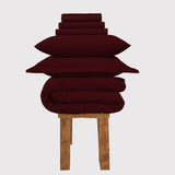 800 Thread Count Egyptian Cotton Grand Splendour Sateen Bedding Set - Deep Burgundy