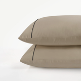 800 Thread Count Egyptian Cotton Duke of Bliss LUXE Bedding Set - Bone with Black Accent