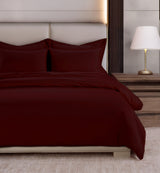 800 Thread Count Egyptian Cotton Grand Splendour Sateen Bedding Set - Deep Burgundy