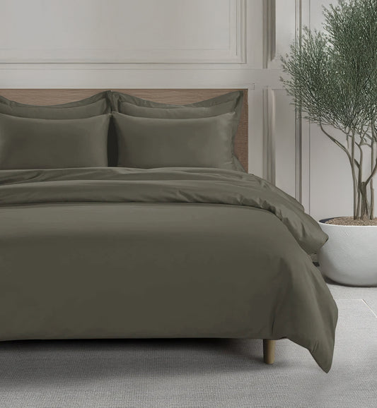 800 Thread Count Egyptian Cotton Grand Splendour Sateen Bedding Set - Sage Green