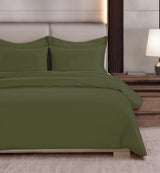 800 Thread Count Egyptian Cotton Grand Splendour Sateen Bedding Set - Olive Green