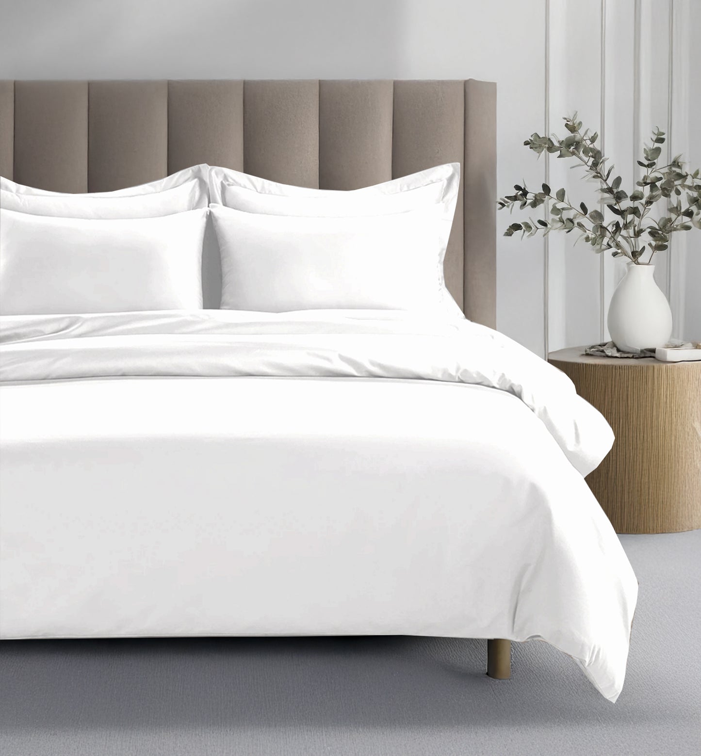 300 Thread Count Peaceful Empress Duvet Cover - Percale White