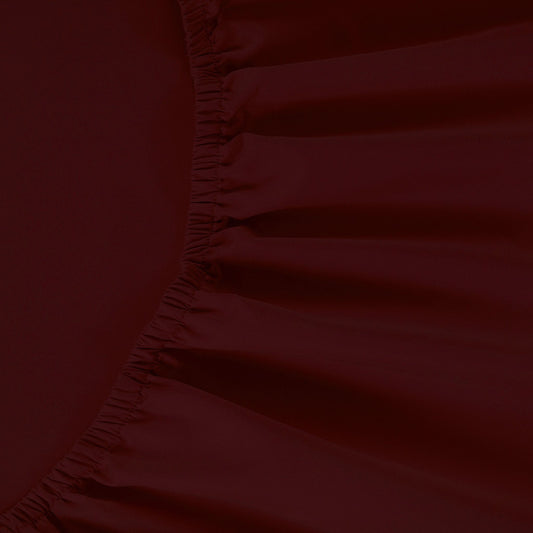 800 Thread Count Egyptian Cotton Grand Splendour Sateen Fitted Sheet - Dark Burgundy