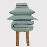 800 Thread Count Egyptian Cotton Grand Splendour Sateen Bedding Set - Sea Foam Teal