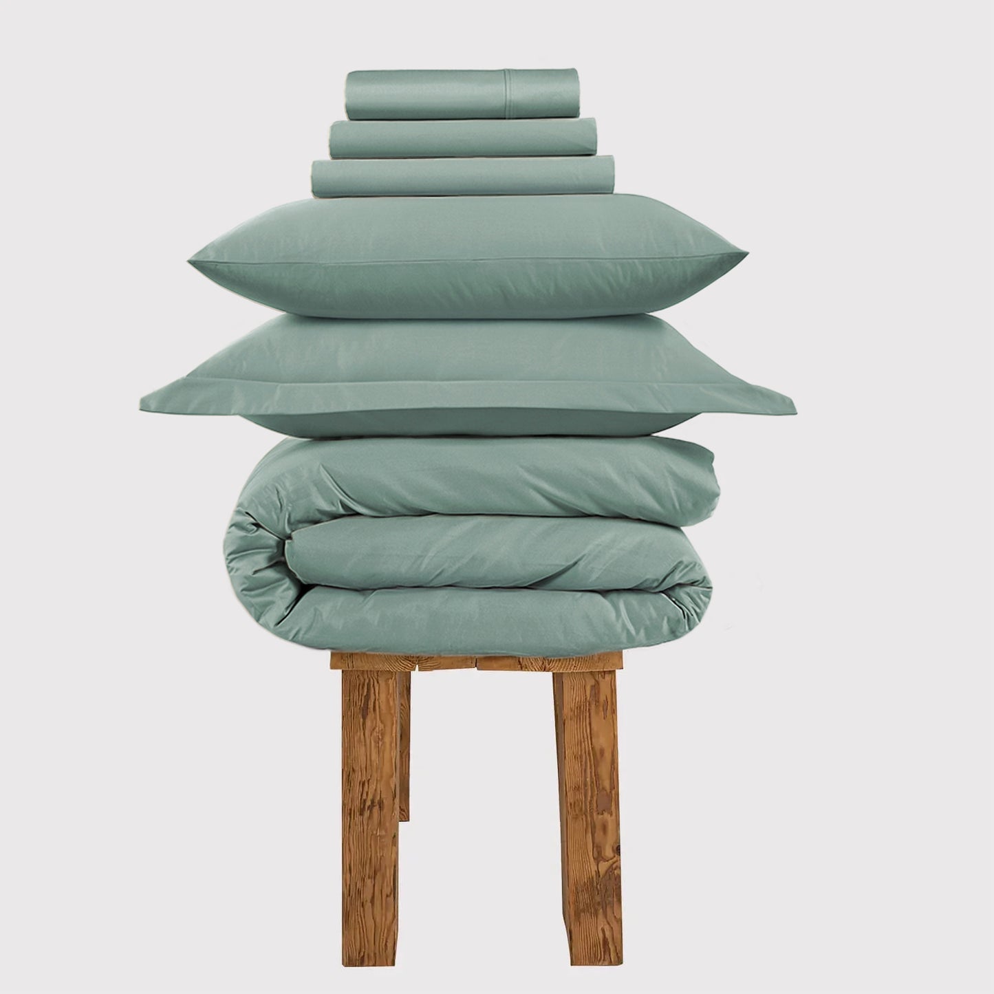 800 Thread Count Egyptian Cotton Grand Splendour Sateen Bedding Set - Sea Foam Teal