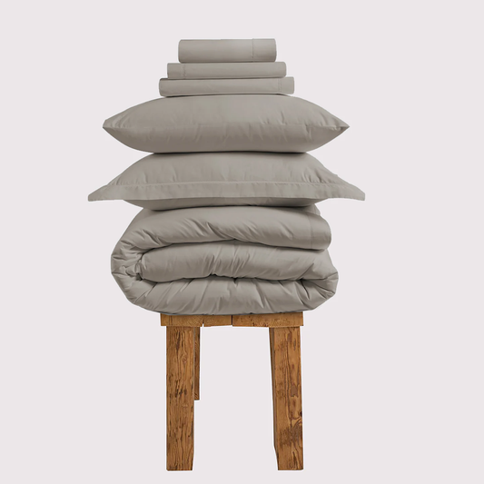 300 Thread Count Percale Brookshire Bedding Set - Simply Taupe