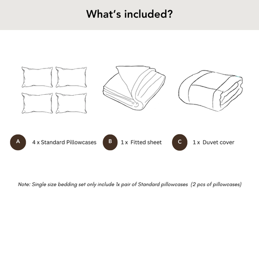 300 Thread Count Celeste Alfalfa with White Bedding Set