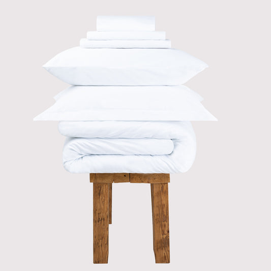 800 Thread Count Egyptian Cotton Grand Splendour Sateen Bedding Set - Brilliant White