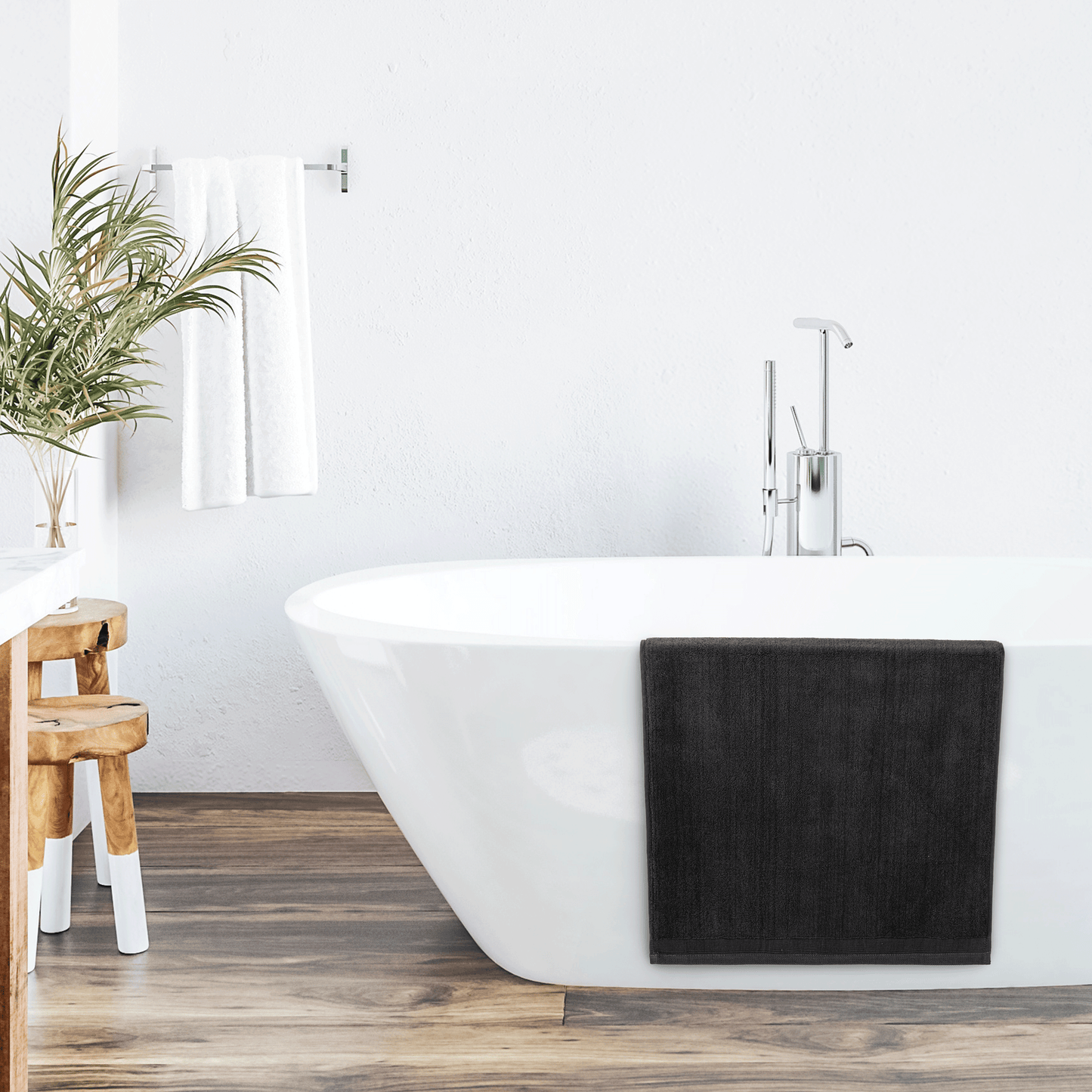 Serenity Palace Cotton Bath Mat - Grey - 1000GSM Zero Twist