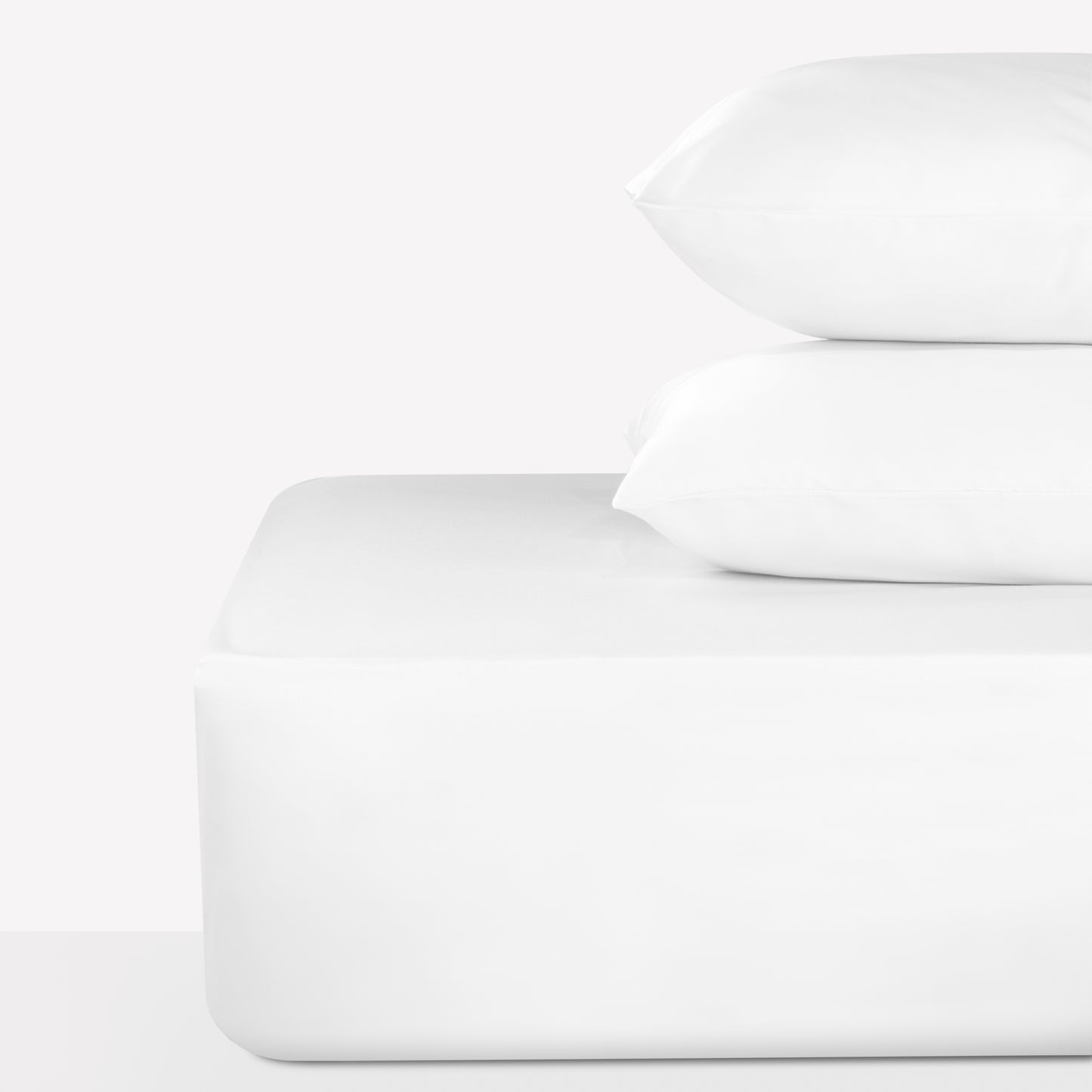 800 Thread Count Egyptian Cotton Grand Splendour Sateen Fitted Sheet - Sateen White