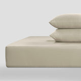 Peaceful Empress Percale Fitted Sheet - Oatmeal