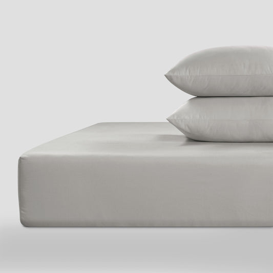 800 Thread Count Egyptian Cotton Grand Splendour Sateen Fitted Sheet - Oyster Mushroom