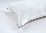 800 Thread Count Pair (2 Pillowcases) of Egyptian Cotton Duke of Bliss Lux Buttery Smooth Pillowcases - Navy Peony Accent