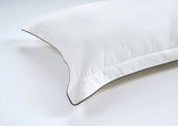 800 Thread Count Pair (2 Pillowcases) of Egyptian Cotton Duke of Bliss Lux Buttery Smooth Pillowcases - Graphite Grey Accent